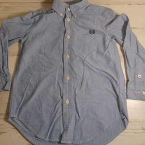 Chaps Boys Size 5 Blue Button-up Long-sleeve‎